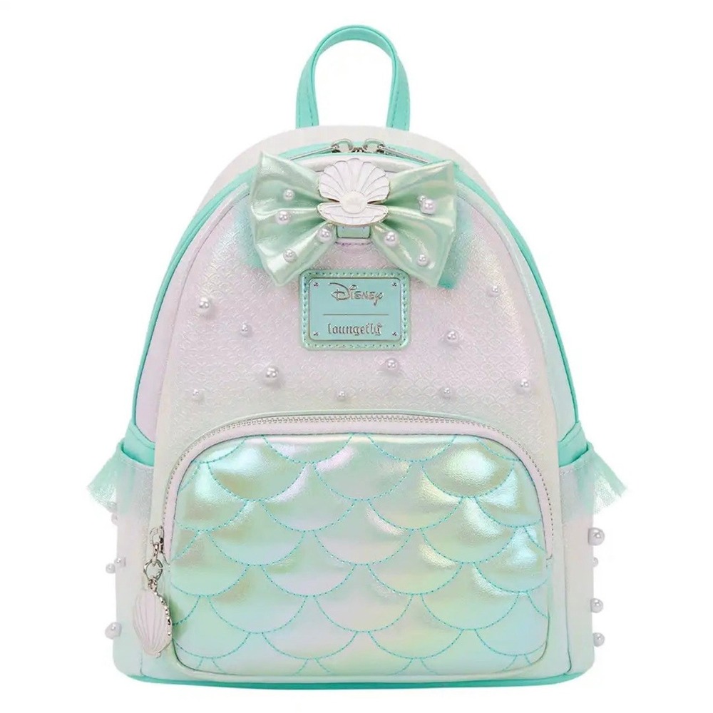 Loungefly Disney Little Mermaid Ariel Pearl Iridescent Mini Backpack NWT